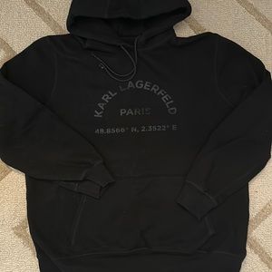 Karl Lagerfeld hooded sweatshirt. (Tag cut) 😊 Gently worn.